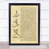 Joni Mitchell Both Sides Now Rustic Script Song Lyric Quote Music Print