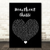 Allo Darlin' Heartbeat Chilli Black Heart Song Lyric Quote Music Print