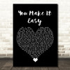 Jason Aldean You Make It Easy Black Heart Song Lyric Quote Music Print
