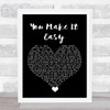 Jason Aldean You Make It Easy Black Heart Song Lyric Quote Music Print