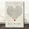 Phil Collins Do You Remember Script Heart Song Lyric Quote Music Print