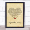 Phil Collins Separate Lives Vintage Heart Song Lyric Quote Music Print
