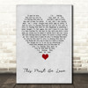 Phil Collins This Must Be Love Grey Heart Song Lyric Quote Music Print