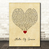 Taylor Swift State Of Grace Vintage Heart Song Lyric Quote Music Print