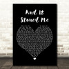Van Morrison And It Stoned Me Black Heart Song Lyric Quote Music Print