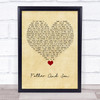 Cat Stevens Father And Son Vintage Heart Song Lyric Quote Music Print