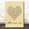 Rod Stewart Still Love You Vintage Heart Song Lyric Quote Music Print