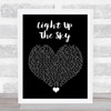 Yellowcard Light Up The Sky Black Heart Song Lyric Quote Music Print