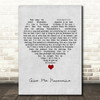 Green Day Give Me Novacaine Grey Heart Song Lyric Quote Music Print