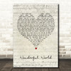 Sam Cooke Wonderful World Script Heart Song Lyric Quote Music Print