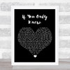 Shinedown If You Only Knew Black Heart Song Lyric Quote Music Print