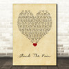 Kid Rock Stand The Pain Vintage Heart Song Lyric Quote Music Print