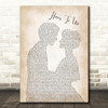 Halestorm Here's To Us Song Lyric Man Lady Bride Groom Wedding Print