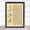 The La's There She Goes Rustic Script Song Lyric Quote Music Print