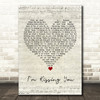 Des'ree I'm Kissing You Script Heart Song Lyric Quote Music Print