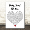 Train Hey, Soul Sister White Heart Song Lyric Quote Music Print