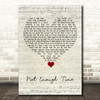 INXS Not Enough Time Script Heart Song Lyric Quote Music Print