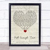 INXS Not Enough Time Script Heart Song Lyric Quote Music Print