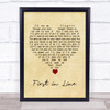 Matthew Mayfield First in Line Vintage Heart Song Lyric Quote Music Print