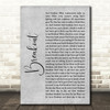 Swing Out Sister Breakout Grey Rustic Script Song Lyric Quote Music Print