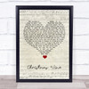 Declan ORourke Christmas wine Script Heart Song Lyric Quote Music Print