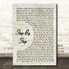 Whitney Houston Step By Step Vintage Script Song Lyric Quote Music Print