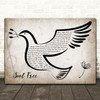 George Michael Soul Free Vintage Dove Bird Song Lyric Quote Music Print