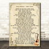 Gerry Rafferty Baker Street Vintage Guitar Song Lyric Quote Music Print