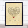 Freya Ridings Unconditional Vintage Heart Song Lyric Quote Music Print