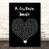 Johnny Mathis A Certain Smile Black Heart Song Lyric Quote Music Print