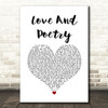 Oh, Weatherly Love And Poetry White Heart Song Lyric Quote Music Print