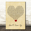 Peter Gabriel Don't Give Up Vintage Heart Song Lyric Quote Music Print