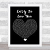 Stacie Orrico Easy to Luv You Black Heart Song Lyric Quote Music Print