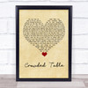 The Highwomen Crowded Table Vintage Heart Song Lyric Quote Music Print