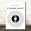 Fatback Band I Found Lovin' Vinyl Record Song Lyric Quote Music Print