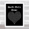 James Arthur Quite Miss Home Black Heart Song Lyric Quote Music Print