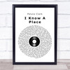 Petula Clark I Know A Place Vinyl Record Song Lyric Quote Music Print