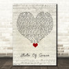 Taylor Swift State Of Grace Script Heart Song Lyric Quote Music Print