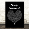 David Bowie Young Americans Black Heart Song Lyric Quote Music Print