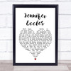 The Hollies Jennifer Eccles White Heart Song Lyric Quote Music Print