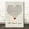Billy Joel All About Soul Script Heart Song Lyric Quote Music Print