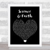 The Script Science & Faith Black Heart Song Lyric Quote Music Print
