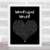 Sam Cooke Wonderful World Black Heart Song Lyric Quote Music Print