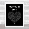 Brighten Forever In Love Black Heart Song Lyric Quote Music Print