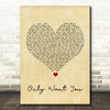Rita Ora Only Want You Vintage Heart Song Lyric Quote Music Print