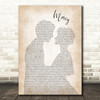 Shawn Mendes Mercy Song Lyric Man Lady Bride Groom Wedding Print