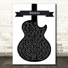 The Jam Ghosts Black & White Guitar Song Lyric Quote Music Print