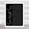 Oasis Some Might Say Black Script Song Lyric Quote Music Print