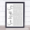 Oasis Some Might Say White Script Song Lyric Quote Music Print