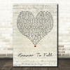 Queen Hammer To Fall Script Heart Song Lyric Quote Music Print